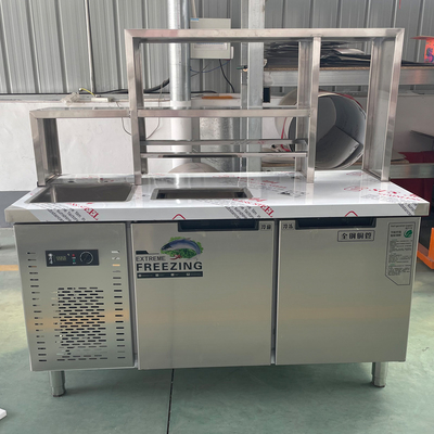 Modern Most Popular Design Commercial Freezer Table Working Beer Store Kitchen Stainless Steel Bar Counter With Milk Tea Equipment