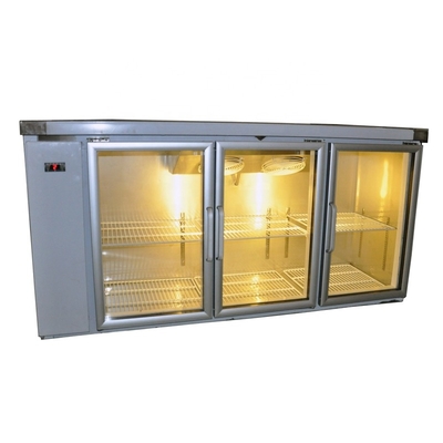 Single-temperature Bar Fridge 3 Glass Door Under Counter Beverage Cooler Undercounter Restaurant Fridge Refrigeration Equipment