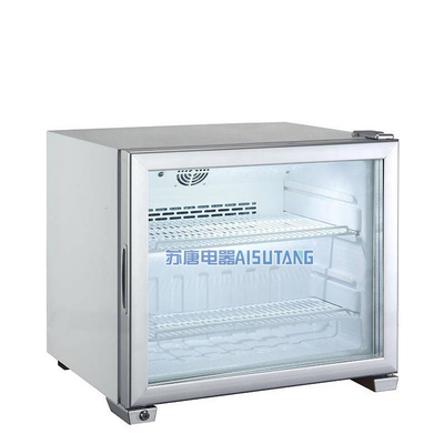 49L Single-Temperature Mini Freezer Convnience Store Ice Cream Counter Display Show Small Glass Door Freezer With Light Box
