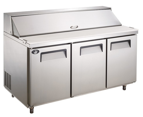 Single-temperature Stainless Steel Salad Fridge Commercial Kitchen Refrigeration Salad Counter