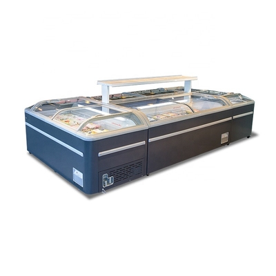 Wholesale Commercial Single-Temperature Combine Display Counters Island Freezer Supermarket Refrigeration