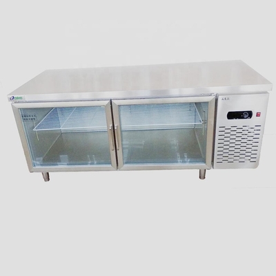 Dimension as 1800mm kitchen refrigerator /stainless worktop working table refrigerator/meat fridge freezers