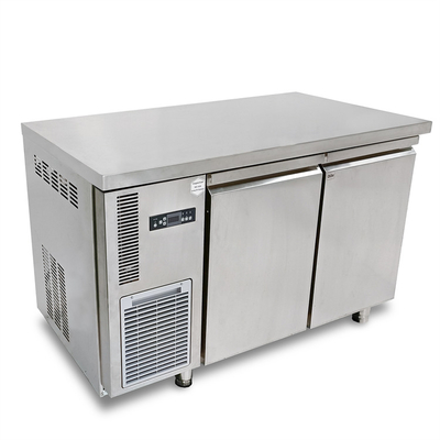Double-temperature commercial restaurant kitchen counter top under counter freezer and refrigerator